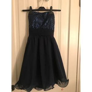 Navy blue mini dress